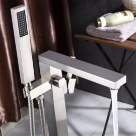 Bathtub Mixer With Brushed Brass Hand Shower H90.1Cm For Bathroom