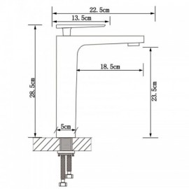 Brass Basin Mixer Black For Bathroom