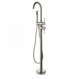 Bathtub Mixer With Hand Shower Brushed Brass For Bathroom