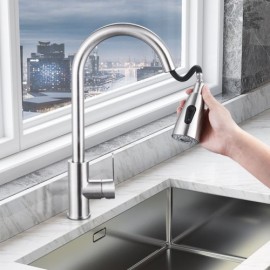 304 Stainless Steel Sink With 1 Bowl 1 Connection Pipe 1 Soap Dispenser 2 Drain Basket For Kitchen