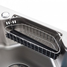 304 Stainless Steel Sink With 1 Bowl 1 Connection Pipe 1 Soap Dispenser 2 Drain Basket For Kitchen