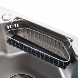 304 Stainless Steel Sink With 1 Bowl 1 Connection Pipe 1 Soap Dispenser 2 Drain Basket For Kitchen 1 Tool Holder