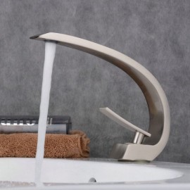 Brushed Stainless Steel Basin Mixer For Bathroom Toilets