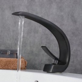 Black Brass Basin Mixer For Bathroom Toilets