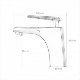 Shiny White Brass Basin Mixer With Gold Handle For Bathroom