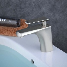 Brushed Stainless Steel Basin Mixer For Bathroom Toilets