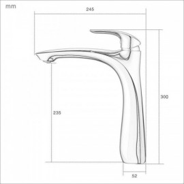 Brass Basin Faucet Chrome Handle Black Baking Paint For Bathroom