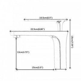 Brass Basin Faucet Black Gold Baking Paint For Bathroom