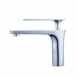 H18Cm Chrome-Plated Brass Sink Faucet For Bathroom