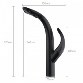 Kitchen Faucet With Brass Spray Black Baking Paint