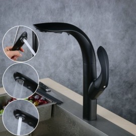 Kitchen Faucet With Brass Spray Black Baking Paint