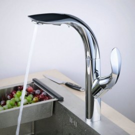 Kitchen Faucet With Brass Spray Chrome