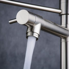 Brushed Stainless Steel Kitchen Faucet