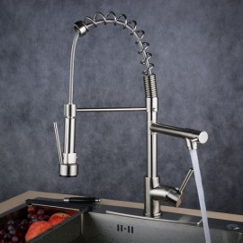 Brushed Stainless Steel Kitchen Faucet