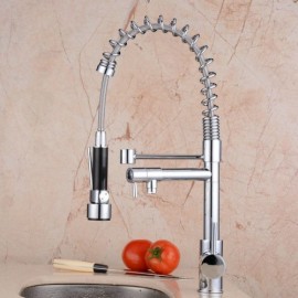 Kitchen Mixer With Brass Spray Chrome