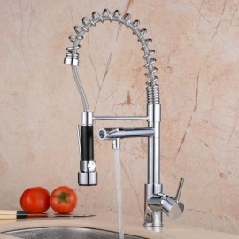 Kitchen Mixer With Brass Spray Chrome