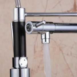 Kitchen Mixer With Brass Spray Chrome