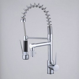 Kitchen Mixer With Brass Spray Chrome