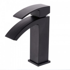 Black Basin Faucet Baking Paint Cold Hot Water For Bathroom