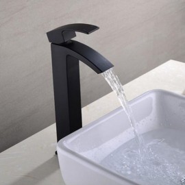 Modern Sink Faucet Matte Black Paint In Copper