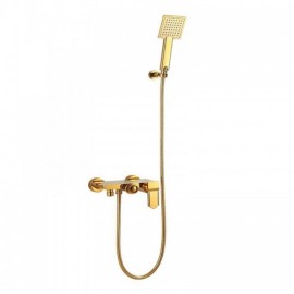 Recessed Shower Faucet With Mixer Hand Shower Ti-Pvd For Bathroom