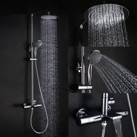 Chrome Brass Shower Faucet With Hand Shower For Modern Bathroom