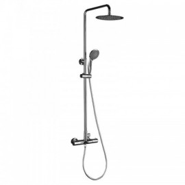 Chrome Brass Shower Faucet With Hand Shower For Modern Bathroom