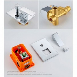 Recessed Chrome Shower Faucet With Hand Shower For Bathroom