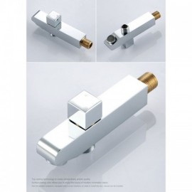 Recessed Chrome Shower Faucet With Hand Shower For Bathroom