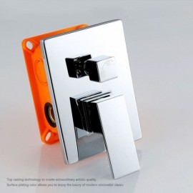 Recessed Chrome Shower Faucet With Hand Shower For Bathroom