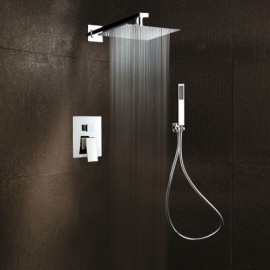 Shower Faucet With Recessed Chrome-Plated Copper Faucet For Bathroom