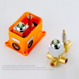 Shower Faucet With Recessed Chrome-Plated Copper Faucet For Bathroom