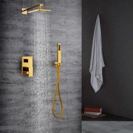 Shower Faucet With Recessed Copper Or Pvd Faucet For Bathroom