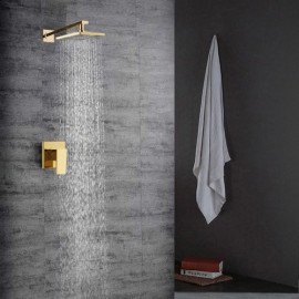 Recessed Shower Faucet Copper Gold Pvd For Bathroom