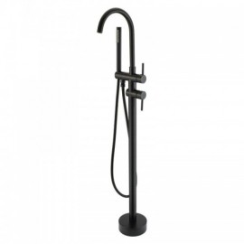 Bathtub Faucet With Brass Hand Shower Black Mixer For Bathroom