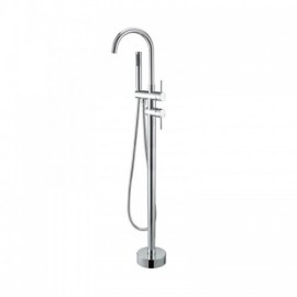 Bathtub Faucet With Brass Handshower Chrome Mixer For Bathroom