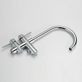 Bathtub Faucet With Brass Handshower Chrome Mixer For Bathroom