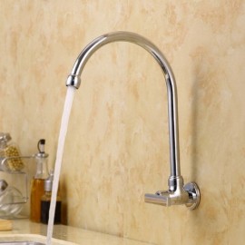 Swivel Basin Mixer Faucet In Brass Chrome For Bathroom