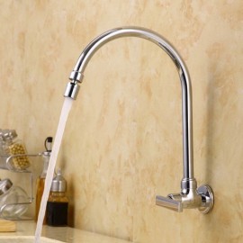 Rotating Chrome-Plated Brass Basin Faucet For Bathroom