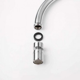 Rotating Chrome-Plated Brass Basin Faucet For Bathroom