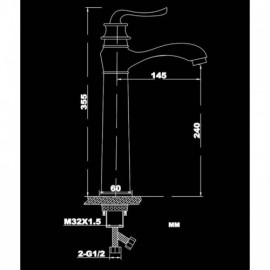 Chrome Brass Basin Faucet For Bathroom