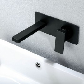 Black Copper Bathtub Faucet For Bathroom