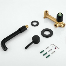 Black Copper Bathtub Faucet For Bathroom