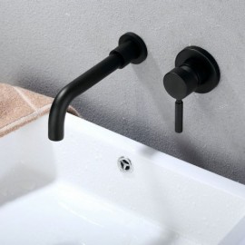 Black Copper Bathtub Faucet For Bathroom
