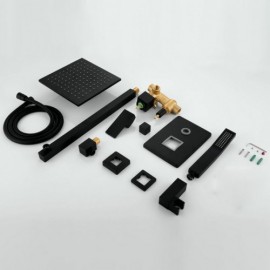 Shower Faucet With Black Copper Hand Shower For Bathroom