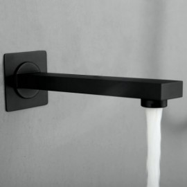 Recessed Shower Faucet With Black Copper Hand Shower For 6-Hole Bathroom