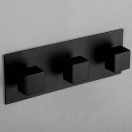 Shower Faucet With Black Copper Hand Shower For 5-Hole Bathroom