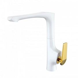 Mixer Faucet Golden White Kitchen Faucet