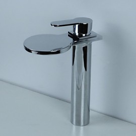 Vessel Single Handle One Hole in Chrome Bathroom Sink Tap