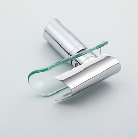 Bathroom Sink Tap in Glacier Bay Design Glass Spout Waterfall Tap